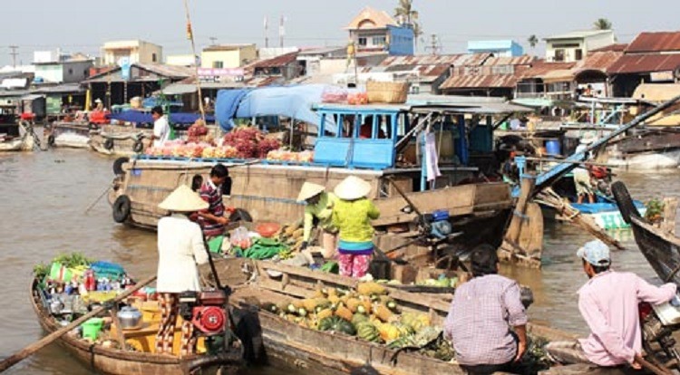 Mekong delta floating markets