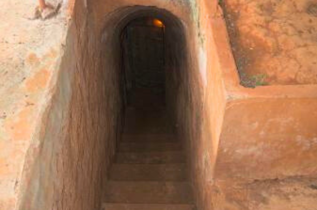 stairs leading to the tunnels